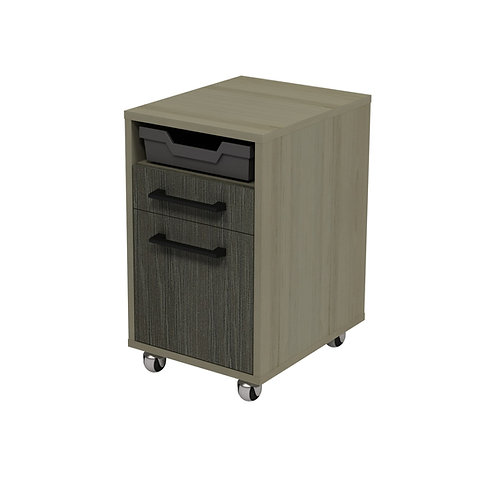 Тумба мобільна з дверкою, шухлядою і лотком,АЛМАНТ,362х450х612мм.